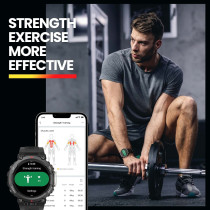 Amazfit T Rex 2 Smart Watch 1.39-Inch Amoled Display Real Time Navigation Gps Health & Fitness Tracker Sport Watch - Black/Gold