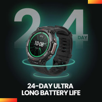 Amazfit T Rex 2 Smart Watch 1.39-Inch Amoled Display Real Time Navigation Gps Health & Fitness Tracker Sport Watch - Black/Gold
