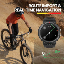 Amazfit T Rex 2 Smart Watch 1.39-Inch Amoled Display Real Time Navigation Gps Health & Fitness Tracker Sport Watch - Black/Silver