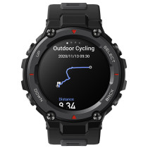 Amazfit T-Rex Pro Smart Watch 1.3-Inch Amoled Screen Military-Grade Design Heart Rate/Sleep/Stress Monitoring Spo2 100+Sports Mode 10Atm Waterproof - Black