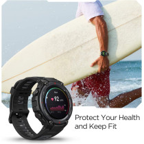 Amazfit T-Rex Pro Smart Watch 1.3-inch AMOLED Screen Military-Grade Design SpO2 Waterproof - Grey