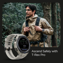 Amazfit T-Rex Pro Smart Watch 1.3-inch AMOLED Screen Military-Grade Design SpO2 Waterproof - Grey