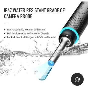 Bebird M9 Pro Smart Visual Ear Cleaning Stick With 3 Mega Pixels Endoscope Hd Camera, 350Mah Long Battery, Ip65 Waterproof - Black