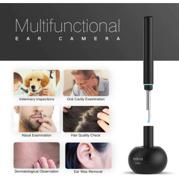 Bebird M9 Pro Smart Visual Ear Cleaning Stick With 3 Mega Pixels Endoscope Hd Camera, 350Mah Long Battery, Ip65 Waterproof - Black