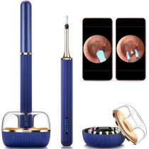 Bebird Note 3 Pro Wireless Smart Ear Stick With 10 Megapixel Hd Otoscope Camera 2 In 1 Rod & Tweezer 12 Pieces Spoons Ear Wax Removal Tool - Blue