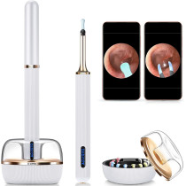 Bebird Note 3 Pro Wireless Smart Ear Stick With 10 Megapixel Hd Otoscope Camera 2 In 1 Rod & Tweezer 12 Pieces Spoons Ear Wax Removal Tool - White