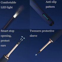 Bebird Note 3 Pro Wireless Smart Ear Stick With 10 Megapixel Hd Otoscope Camera 2 In 1 Rod & Tweezer 12 Pieces Spoons Ear Wax Removal Tool - White