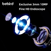 Bebird Note5 Pro Smart Visual Ear Cleaning Stick With Built-In 10 Mega Pixel Camera & Wifi Connectivity For Ios/Android Real Time Viewing Ear Wax Removal Tool - White