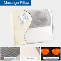 Bomidi Mp1 Massage Pillow Multifunctional Back Massager With Hot Compress Adjustable Speed Electric 8 Massage Heads Eva Material Pu Leather 24W - Red