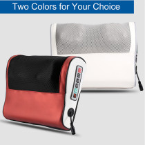 Bomidi Mp1 Massage Pillow Multifunctional Back Massager With Hot Compress Adjustable Speed Electric 8 Massage Heads Eva Material Pu Leather 24W - Red