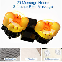 Bomidi Mp1 Massage Pillow Multifunctional Back Massager With Hot Compress Adjustable Speed Electric 8 Massage Heads Eva Material Pu Leather 24W - Red
