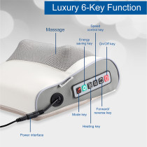 Bomidi Mp1 Massage Pillow Multifunctional Back Massager With Hot Compress Adjustable Speed Electric 8 Massage Heads Eva Material Pu Leather 24W - White