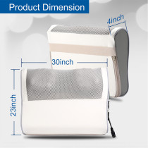Bomidi Mp1 Massage Pillow Multifunctional Back Massager With Hot Compress Adjustable Speed Electric 8 Massage Heads Eva Material Pu Leather 24W - White