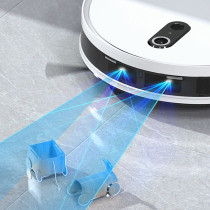 Deerma A10 All in One Smart Robot Vacuum Cleaner 2200Pa Suction Force 380ml 3L Dust Bag - White