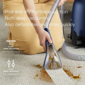 DEERMA BY200 Fabric Vacuum Cleaner Wet & Dry Vacuum With Hot Rinsing Spray integrated For Sofa/Carpet/Curtain 1.6L Water Tank 850W - Blue