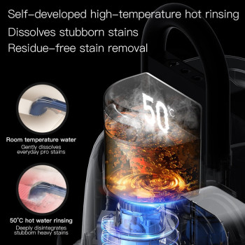 DEERMA BY200 Fabric Vacuum Cleaner Wet & Dry Vacuum With Hot Rinsing Spray integrated For Sofa/Carpet/Curtain 1.6L Water Tank 850W - Blue