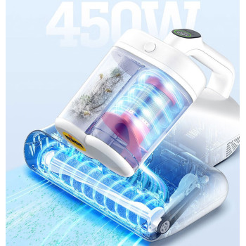 Deerma CM990 Dust Mite Vacuum Cleaner Double Tube With Digital Screen 13kPa Suction Force 0.6L Dust Bin 450W - White