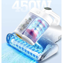 Deerma CM990 Dust Mite Vacuum Cleaner Double Tube With Digital Screen 13kPa Suction Force 0.6L Dust Bin 450W - White