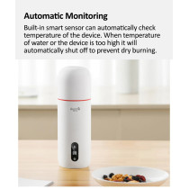 Deerma Dr035S Portable Electric Kettle Thermos Bottle With Led & Temperature Control 350Ml Capacity - White