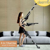 Deerma Dx600 2-In-1 Handheld Vacuum Cleaner 800Ml Large Capacity Dust Bin 15Kpa Suction Force Stainless Steel Filter 4 Layer Hepa Filtration Multifunctional Upright Vacuum Cleaner 600W - Black