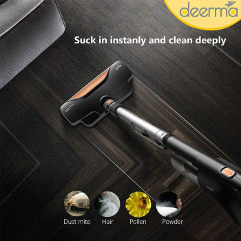 Deerma Dx600 2-In-1 Handheld Vacuum Cleaner 800Ml Large Capacity Dust Bin 15Kpa Suction Force Stainless Steel Filter 4 Layer Hepa Filtration Multifunctional Upright Vacuum Cleaner 600W - Black
