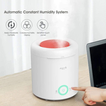 Deerma F301 Wide Range Purifying Air Humidifier Mute Ultrasonic Aroma Diffuser For Home And Office 2.5Liters Capacity Ultra-Quiet And Efficient Technology, 25W Power - White