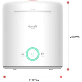Deerma F301 Wide Range Purifying Air Humidifier Mute Ultrasonic Aroma Diffuser For Home And Office 2.5Liters Capacity Ultra-Quiet And Efficient Technology, 25W Power - White