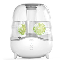 Deerma F325 Crystal Clear Ultrasonic Cool Mist Humidifier 5L Capacity Silent Aromatherapy Diffuser Transparent Water Tank, Water Shortage Protection - White