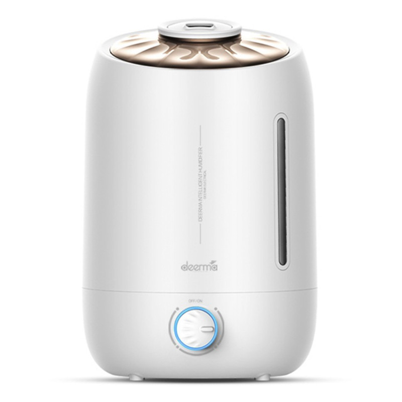Deerma F500 Ultrasonic Humidifier 5L Manual Air Purifier Rotatable Mist Nozzle Quiet Operation With Activated Carbon Filter - White