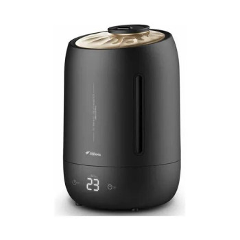 Deerma F600S Ultrasonic Humidifier Aromatherapy Oil Diffuser Three Gear Touch Temperature Intelligent Mist Maker Timing Function Constant Humidity, 5L Capacity - Black