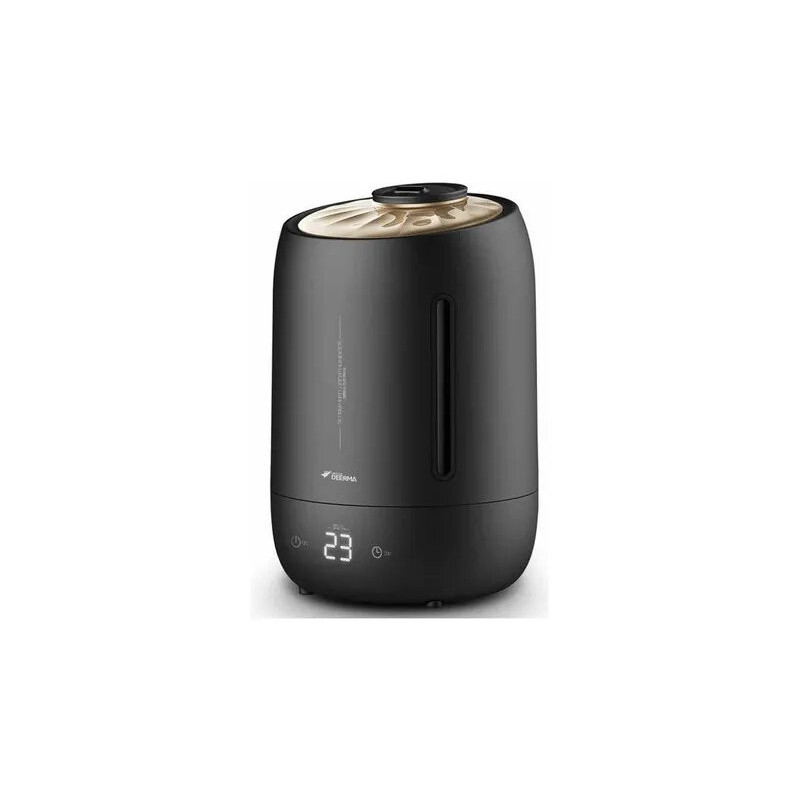 Deerma F600S Ultrasonic Humidifier Aromatherapy Oil Diffuser Three Gear Touch Temperature Intelligent Mist Maker Timing Function Constant Humidity, 5L Capacity - Black