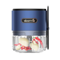 Deerma Js100 Electric Garlic Grinder Food Processer Cordless Mini Palmed-Sized 304 Stainless Steel Blade Blender 150Ml 28000Rpm 40W Power - Blue