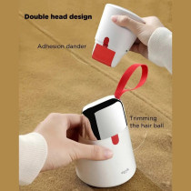 Deerma Mq603 2 In 1 Portable Electric Lint Remover With Strong Adhesion Dander Hair Ball Fabric Shaver 7000Rpm Motor Usb Rechargeable Battery - White