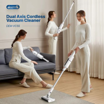 Deerma Vc55 Dual-Axis Portable Handled Vacuum Cleaner, Hepa Filtration, Type C Charging, 13000Pa Motor, Deerma Official Store, - White