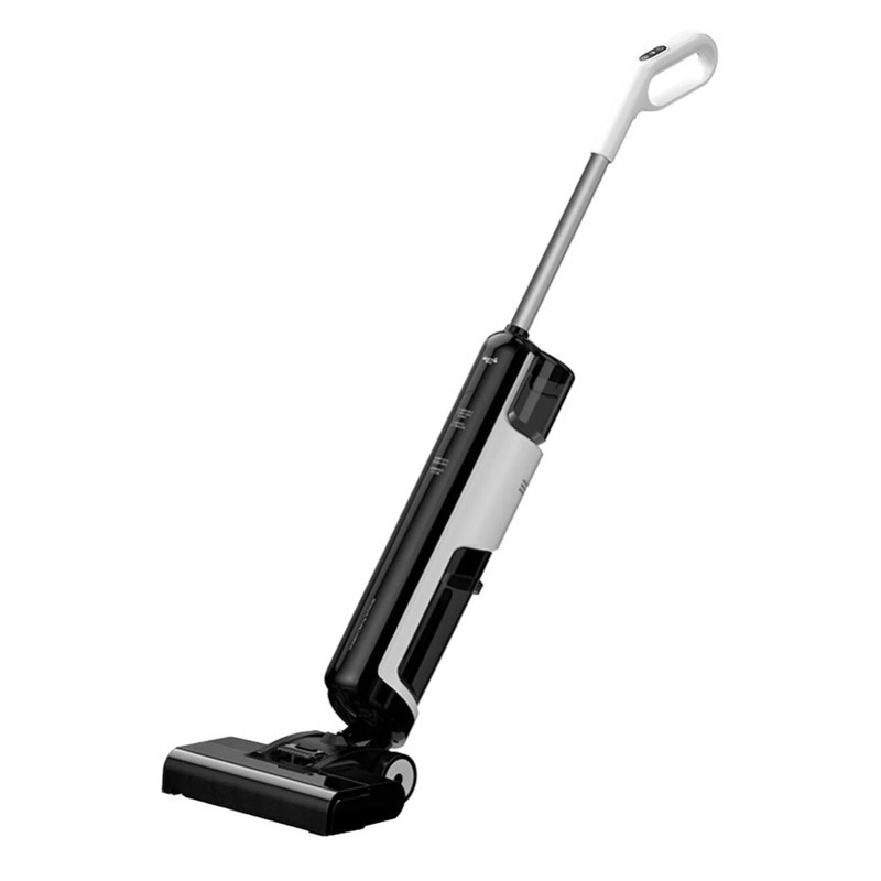 Deerma Vx100 2 In 1 Cordless Vacuum Cleaner And Floor Scrubber 5.5Kpa Sunction Force Wet Dry Mop Electrolysis Water Sterilization , 550Ml Water Tank - Black