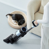 Deerma Vx300 Water Suction Vacuum Floor Cleaner, Automatically Sense Dirt And Absorb Dry And Wet Garbage, One-Button Self-Cleaning - Black