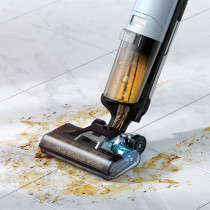 Deerma Vx300 Water Suction Vacuum Floor Cleaner, Automatically Sense Dirt And Absorb Dry And Wet Garbage, One-Button Self-Cleaning - Black