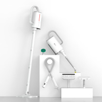 Deerma Zq600 Multifunctional Handheld Steam Mop Floor Cleaner 150C Steam Glass Cleaning Steam Iron Scouring Pad Extension Wand & Hose Sterilize- White