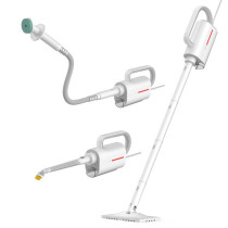 Deerma Zq600 Multifunctional Handheld Steam Mop Floor Cleaner 150C Steam Glass Cleaning Steam Iron Scouring Pad Extension Wand & Hose Sterilize- White