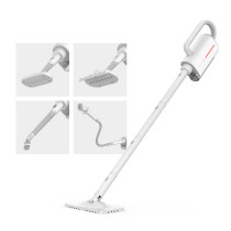 Deerma Zq600 Multifunctional Handheld Steam Mop Floor Cleaner 150C Steam Glass Cleaning Steam Iron Scouring Pad Extension Wand & Hose Sterilize- White