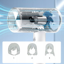 Enchen Air 5 Electric Hair Dryer 1800W High Dc Motor With Double Over Heat Protection 1.8M Power Cord Length - White