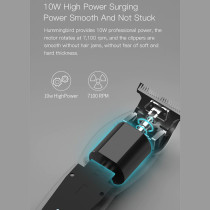 Enchen Humming Bird Electric Hair Clipper T-Shaped Cutter Head Low Noise Hair Trimmer Smart Power Usb Charging, 7100Rpm, 10W High Power, 1500Mah Battery, Type-C - Black