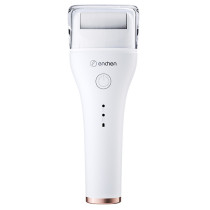 Enchen Rock Electric Foot Callus Remover 360 Degree Roller With Two Speed Adjustment 3 Different Roller Head Ipx6 Waterproof Foot Grinder, 1500Mah Battery - White