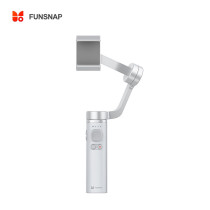 Funsnap Capture Pi Foldable Smartphone Camera Stabilizer Combo 3-Axis Gimbal Stabilizer With Metallic Housing Auto Balancing Selfie Stick Bluetooth Connectivity - White