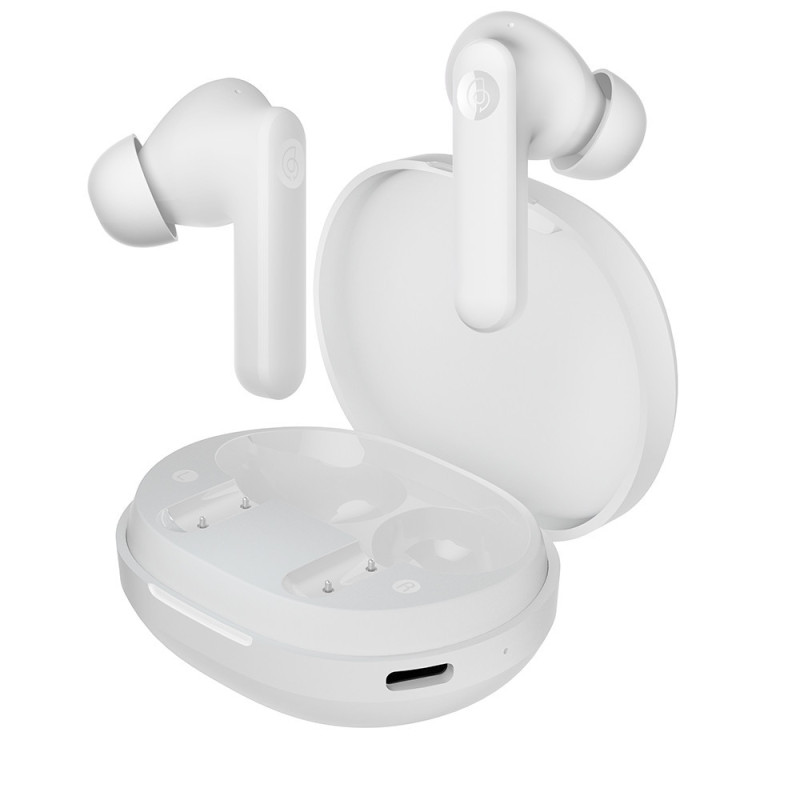 Haylou Moripods Anc Touch Control Low Latency Hybrid Wireless Earbuds With 3 Modes Active Noise Cancelling Microphone 30Db Anc Bluetooth 5.2 - White
