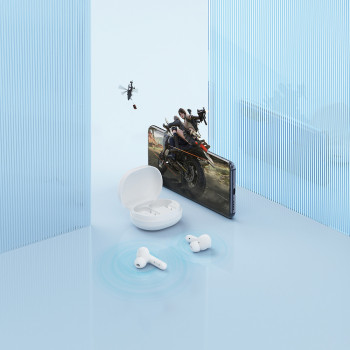 Haylou Moripods Anc Touch Control Low Latency Hybrid Wireless Earbuds With 3 Modes Active Noise Cancelling Microphone 30Db Anc Bluetooth 5.2 - White