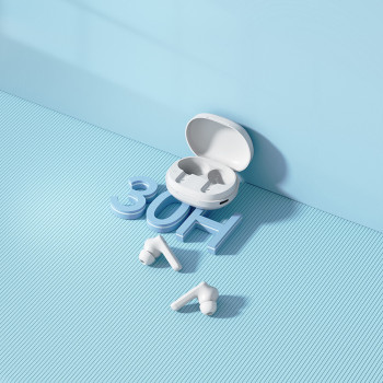 Haylou Moripods Anc Touch Control Low Latency Hybrid Wireless Earbuds With 3 Modes Active Noise Cancelling Microphone 30Db Anc Bluetooth 5.2 - White