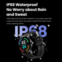 Haylou Gs-Ls09A Smartwatch 1.28Inchtft Display V5.0 Bluetooth 220Mah Ip68 Waterproof Heart Rate Monitor Spo2 Tracking 7Days Battery Life 12 Modes - Black