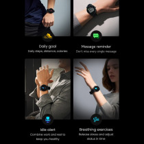 Haylou Gs-Ls09A Smartwatch 1.28Inchtft Display V5.0 Bluetooth 220Mah Ip68 Waterproof Heart Rate Monitor Spo2 Tracking 7Days Battery Life 12 Modes - Black