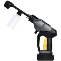 Hoto 20V Cordless High Pressure Washer 6-in-1 For Car Washer 2.4Mpa, 24bar, 350psi High Washing Power 5C 2000mAh Removable Battery 200W- Black